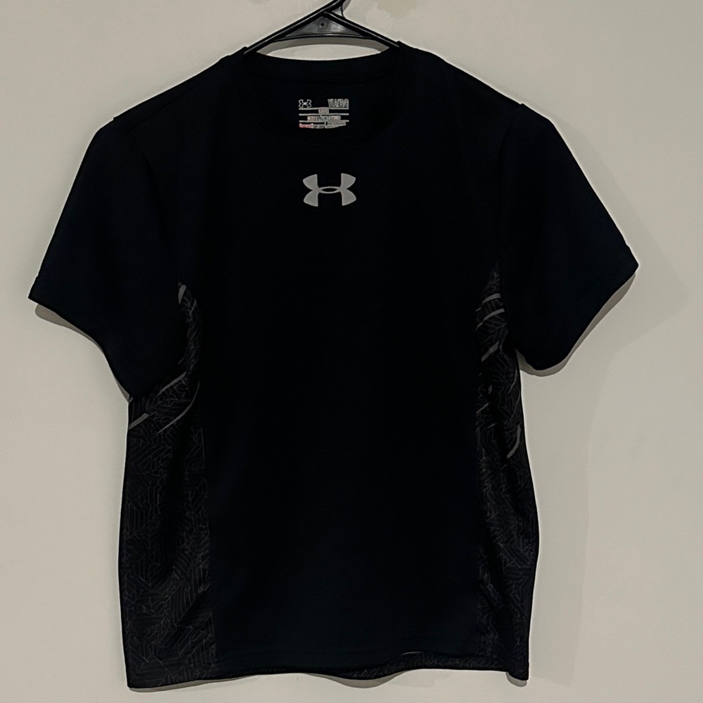 Under Armour Kids Black Tee with Reflective Accents